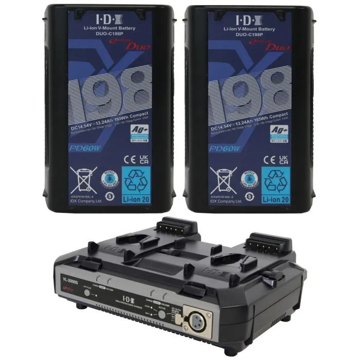 zestaw 5x bateria V-Lock + ładowarka IDX VL-2000S