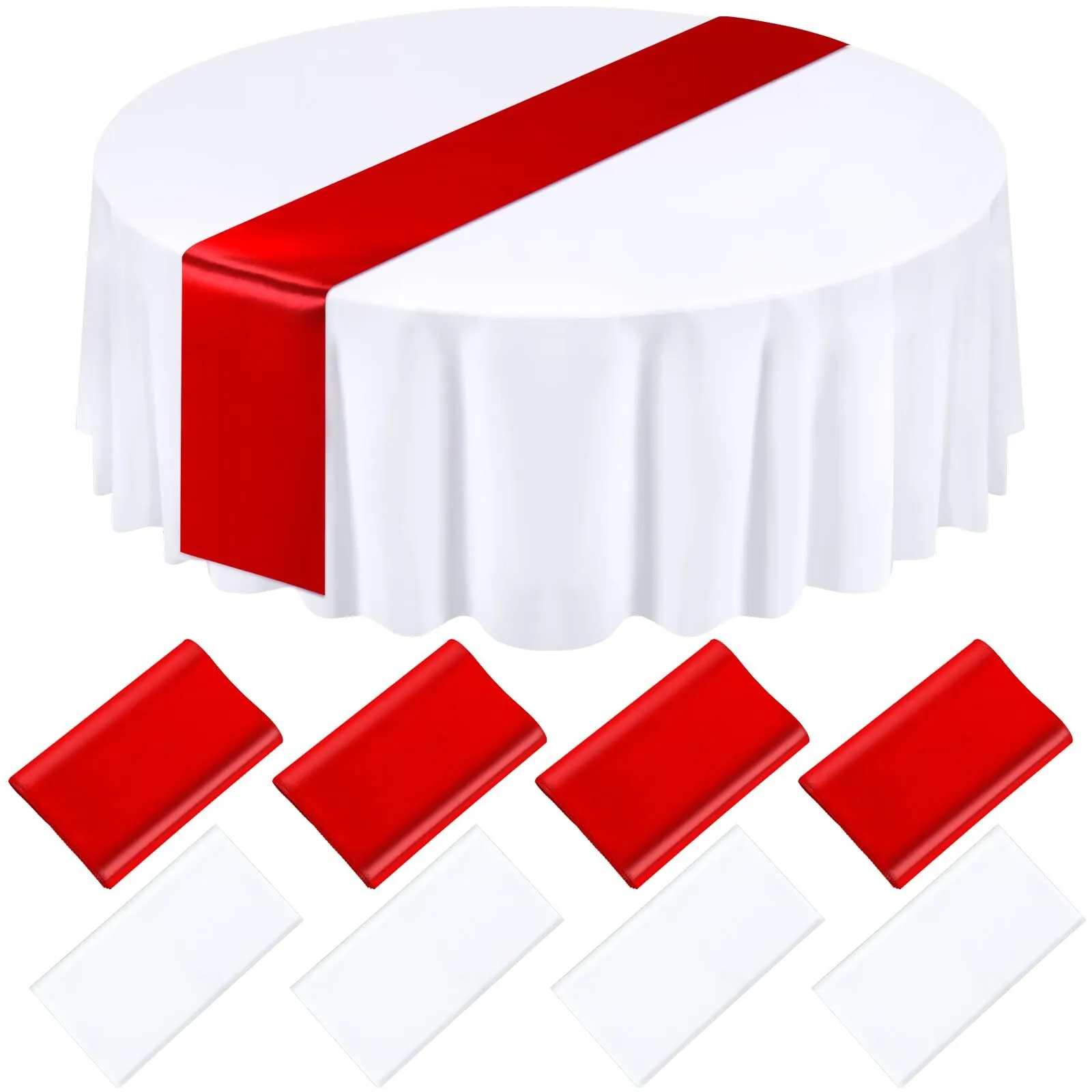 Red Satin Table Runner 12 x 108 Inch