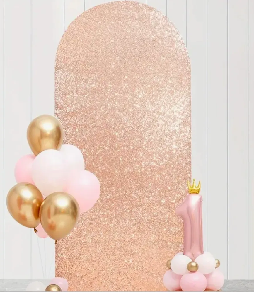 Rose Gold Arch Backdrop Stand Cover