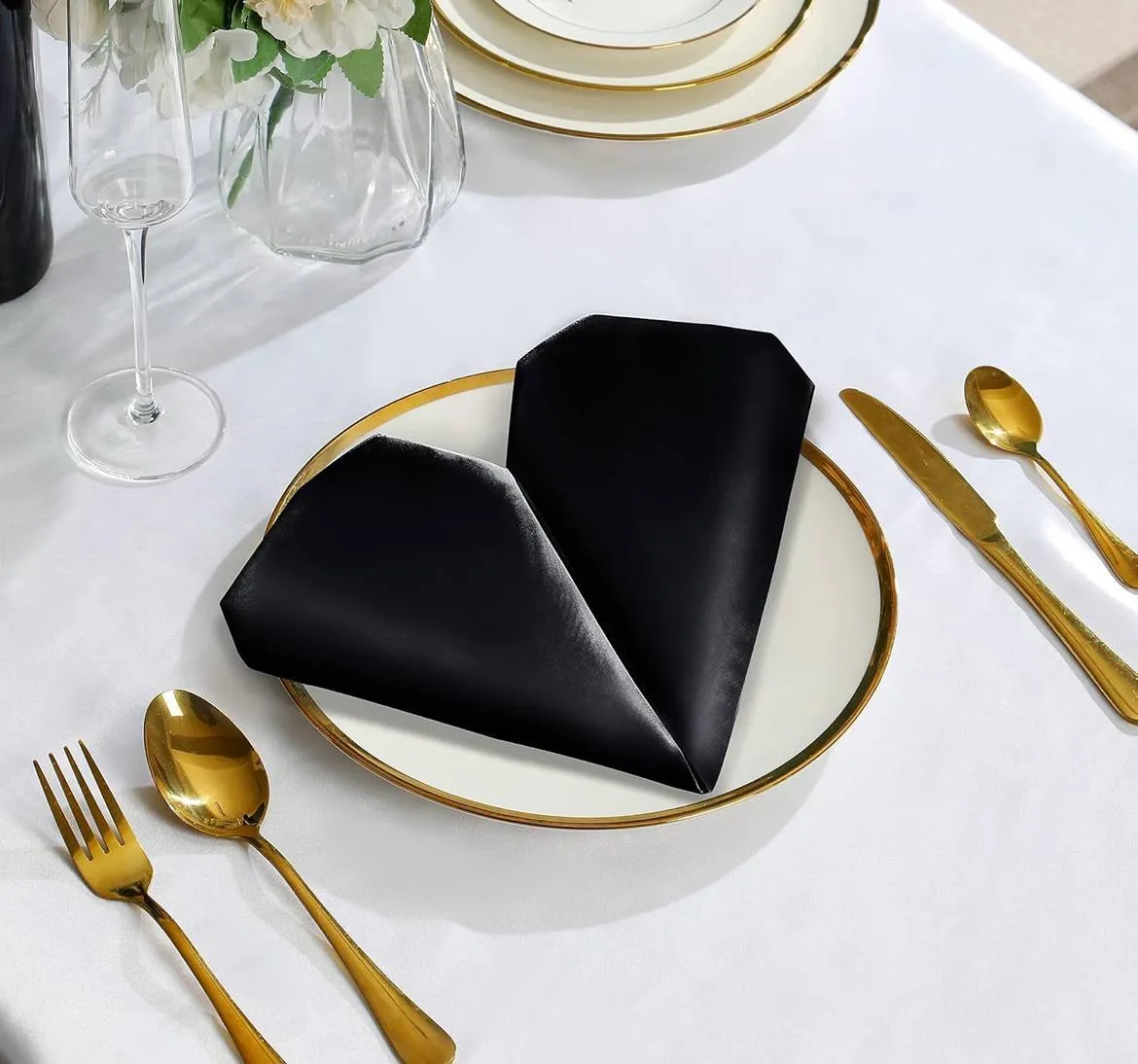 Black Satin napkins