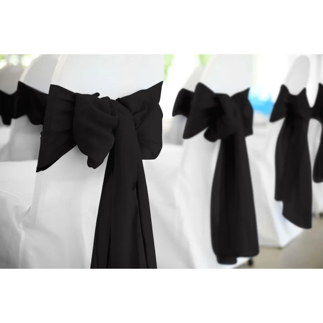 Black Polyester Sash