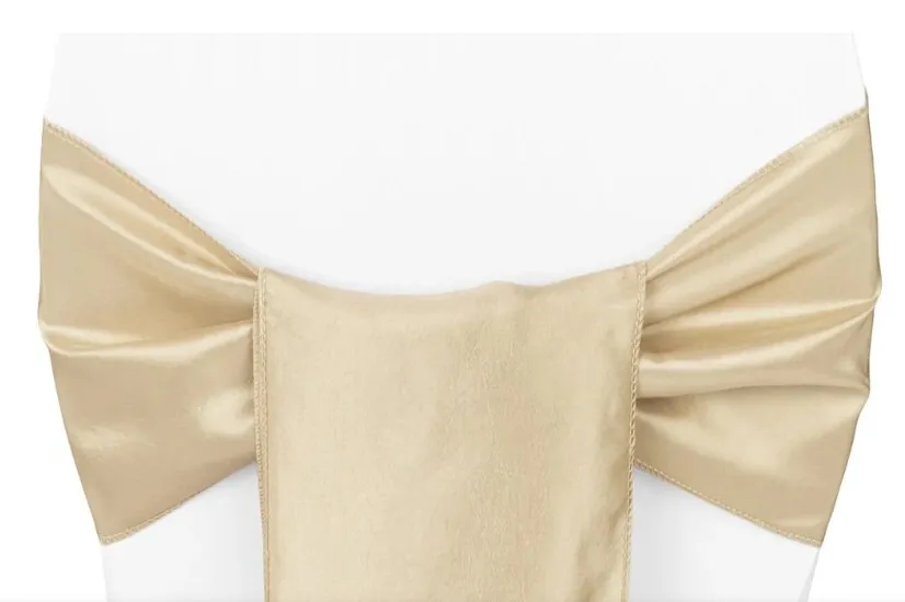 Champagne Polyester Chair Sashes