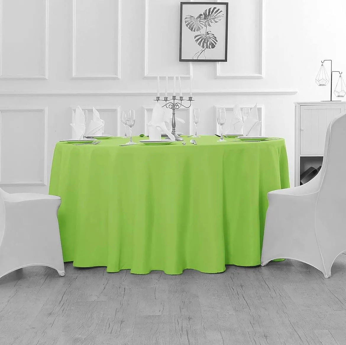 Fruit Green 70in Round Tablecloth