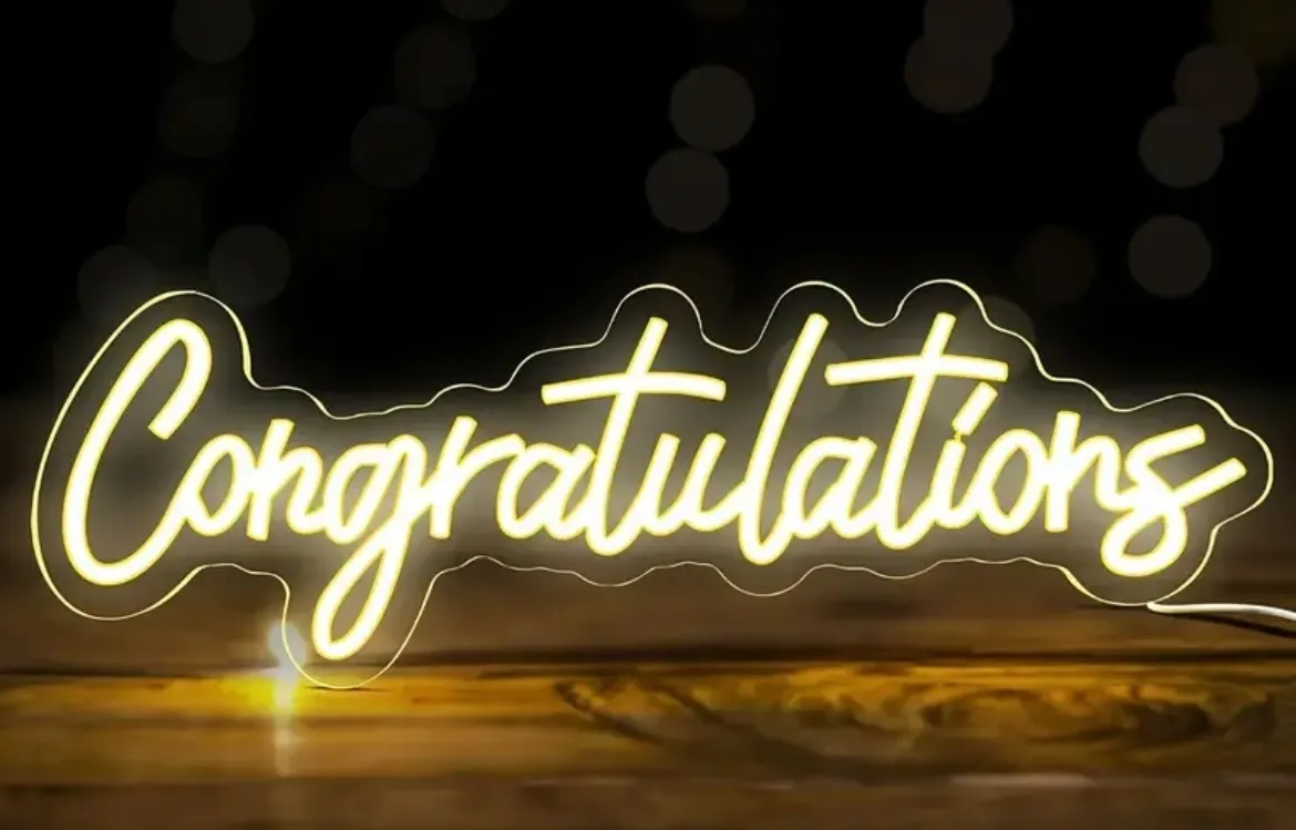"Congratulations" Neon Sign
