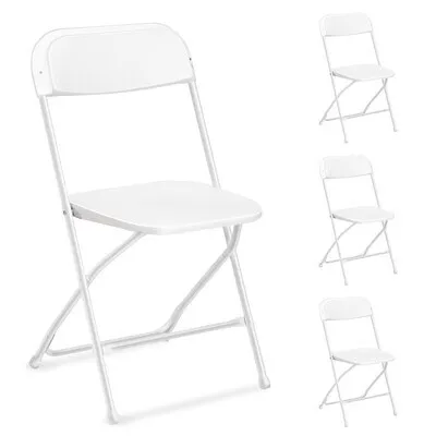 White folding chairs
