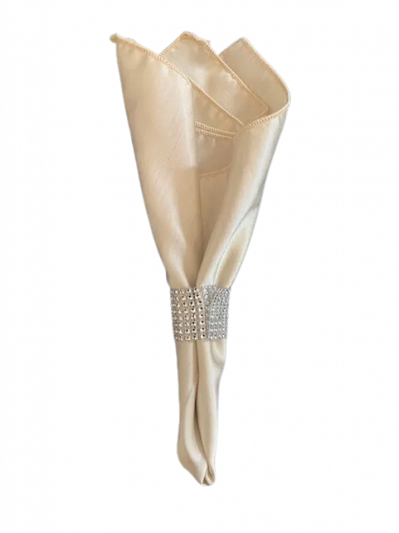 Silver Napkin Ring Holder with Velcro