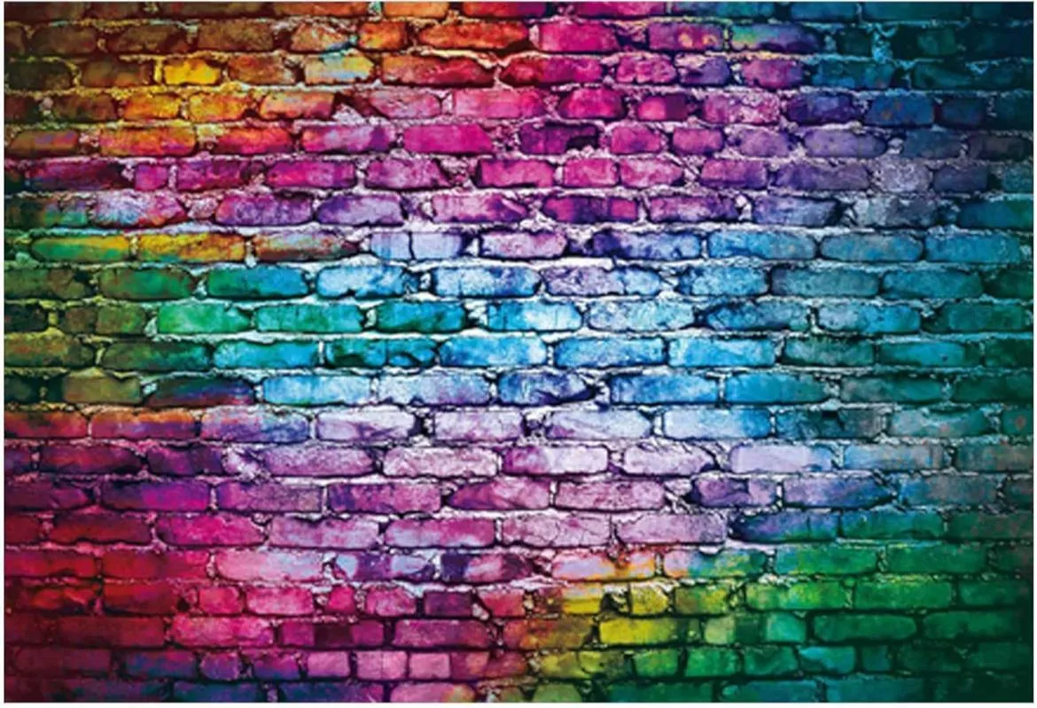 Colorful Brick Wall/ Hiphop Party Backdrop