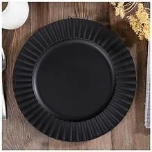 Black Ribbed charger plate