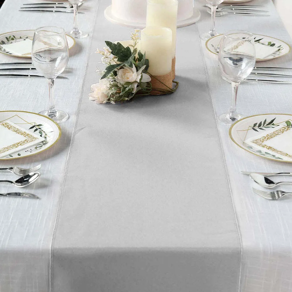 Grey Polyester Table Runner