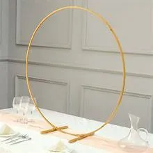 Gold Metal Round Hoop Wedding Centerpiece
