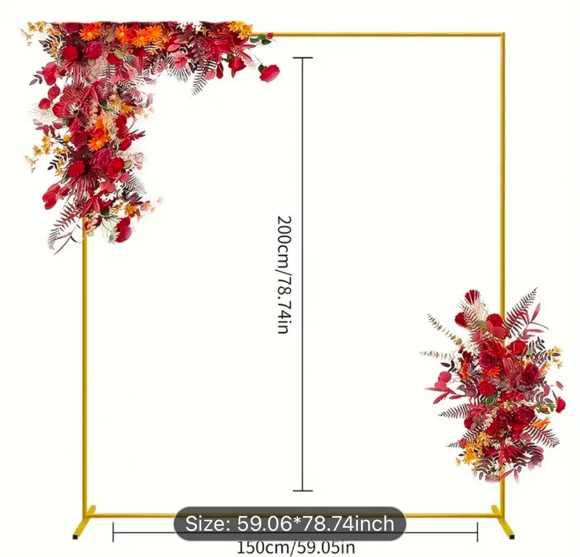 Rectangular Gold Metal Arch