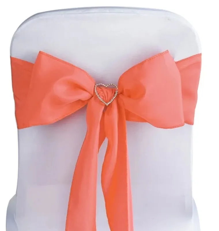 Coral Polyester Sash