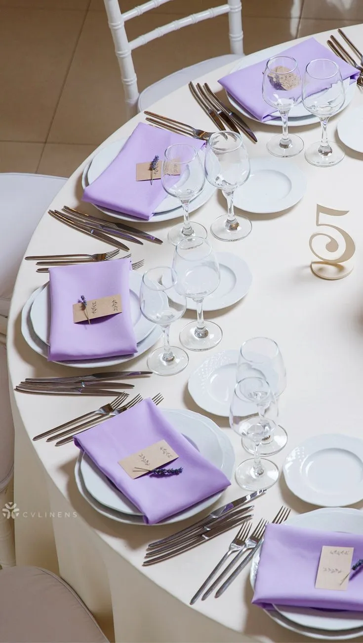 Lavender Polyester Napkins