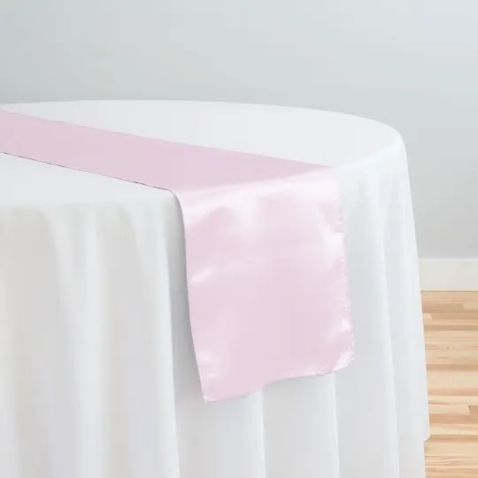Pink Satin Table Runners