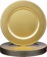 Gold Beaded Charger Plate