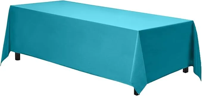 Teal Polyester Tablecloth 60 x 102 inch Rectangle