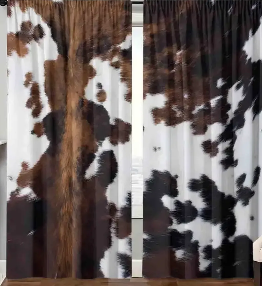 Cow print backdrop panel