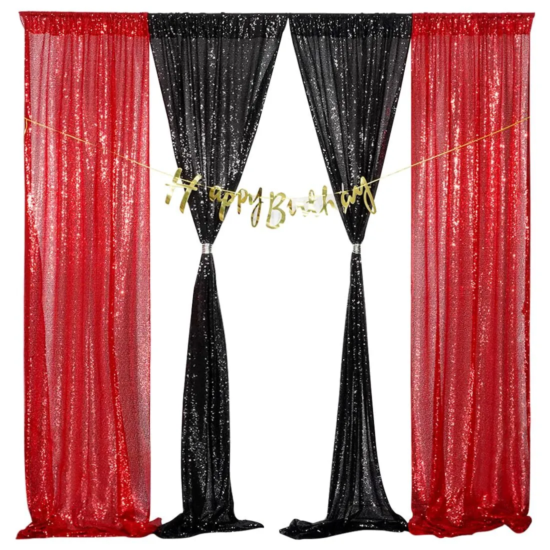 Red Sequin Curtains