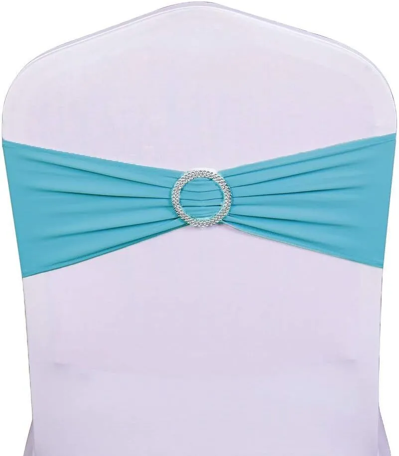 Teal Spandex Sashes with Silver Dial
