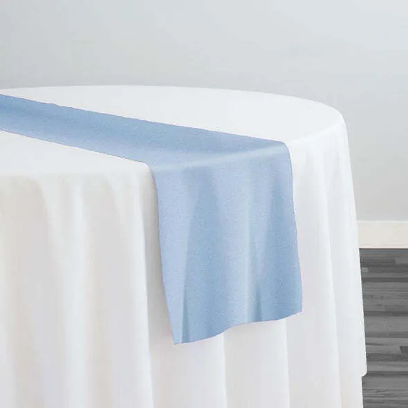 Baby Blue Polyester Table Runner