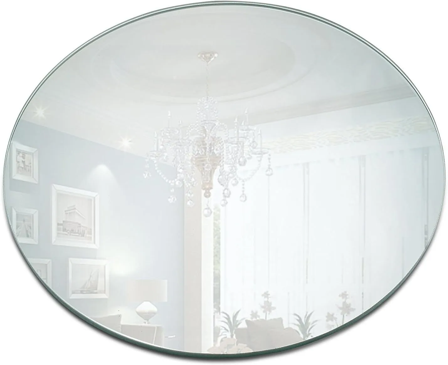 12 Inch Round Mirror Candle Plate