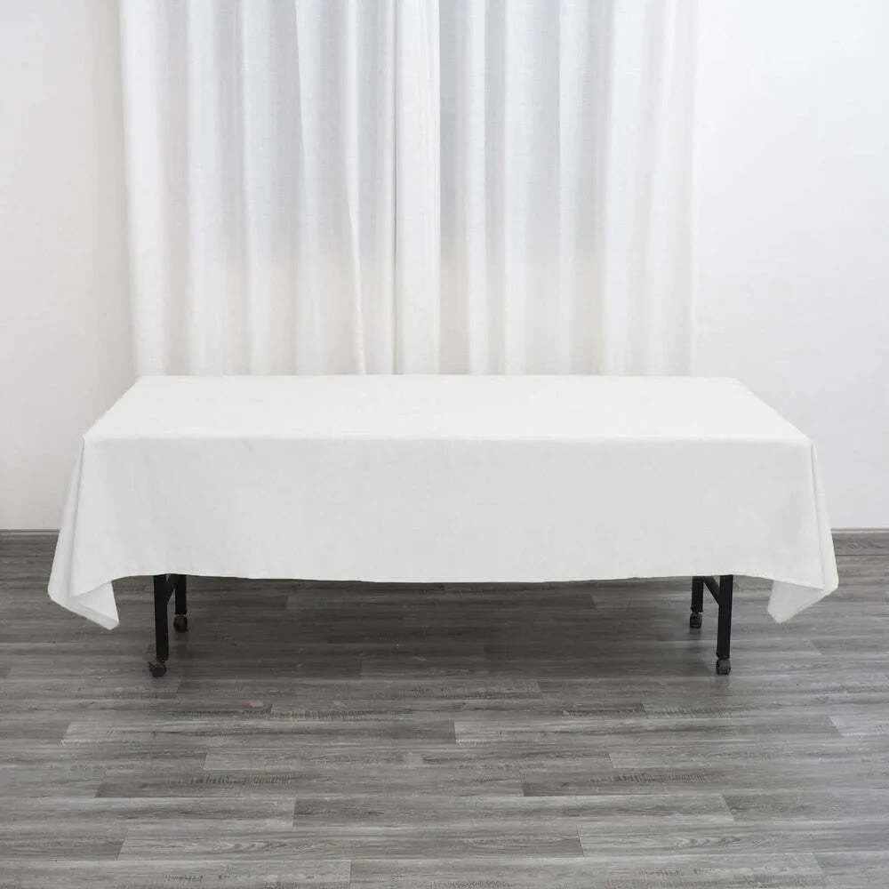 White TableCloth Rectangle 60x102 inch Polyester