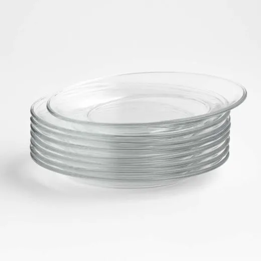 7.5"  Clear Glass Salad/Dessert Plates