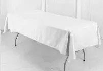 54X96 (12" overhang on a 6ft. Table)