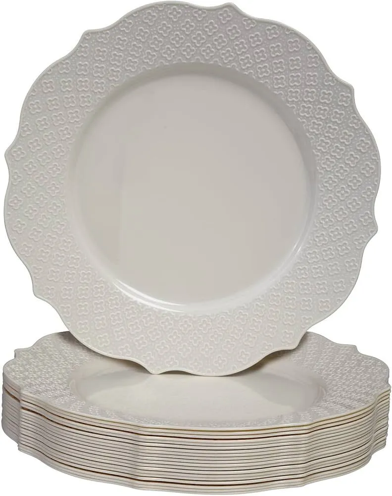 7.5" Scalloped Embossed Salad/Dessert Plates