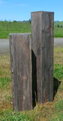 rustic pillars