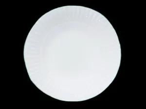 White Sunburst 10" Dinner Plates