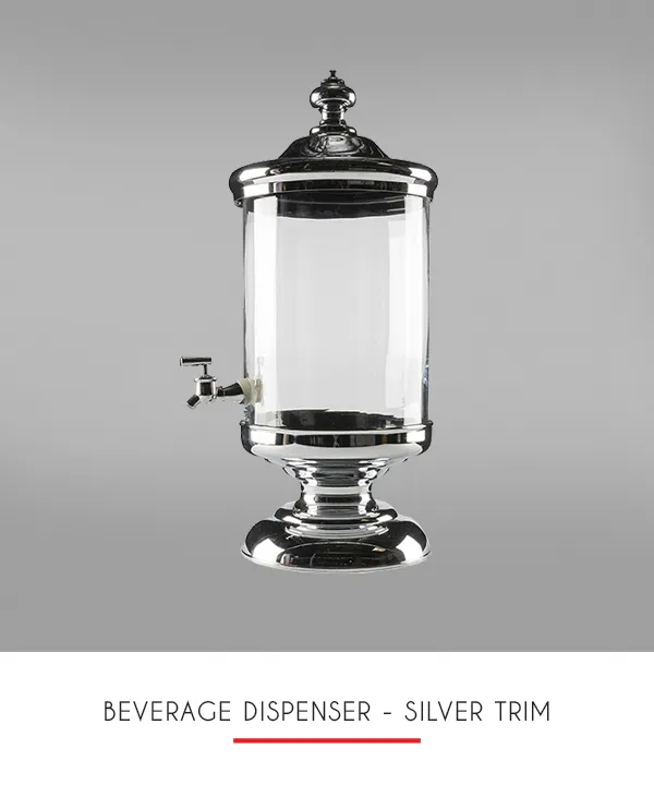 Silver and Glass  Drink Dispenser