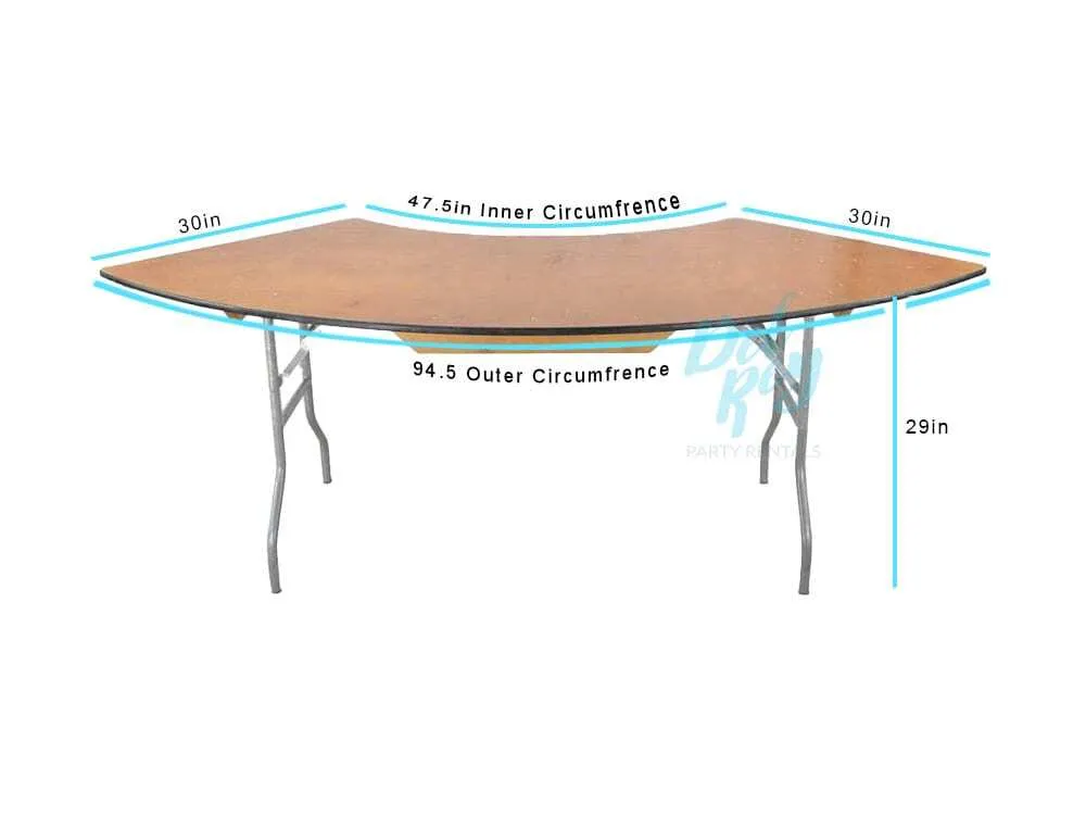 6' serpentine tables