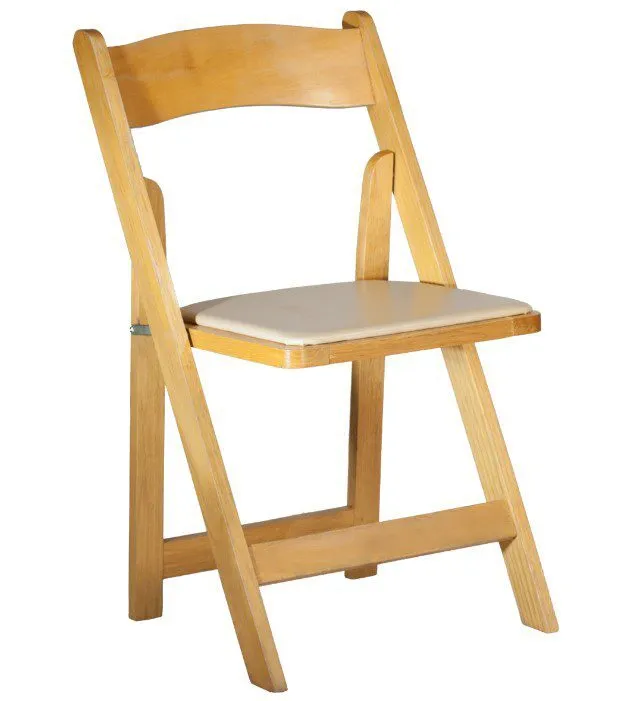 Natural Wood Look Folding Chairs