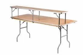 Bar Table-8 foot table with 10" bar topper and black skirting