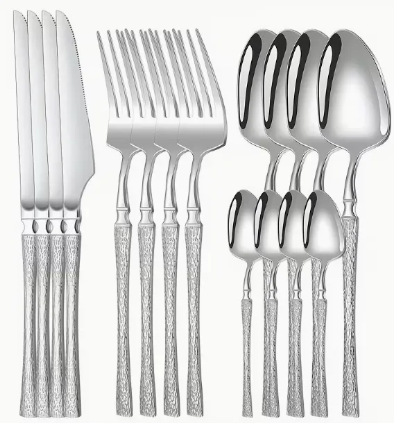 Upgraded Silver hammered flatware