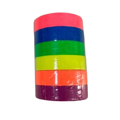 Gaffer Flourescente Paq. de 6 colores 15mm ancho x 5mm largo