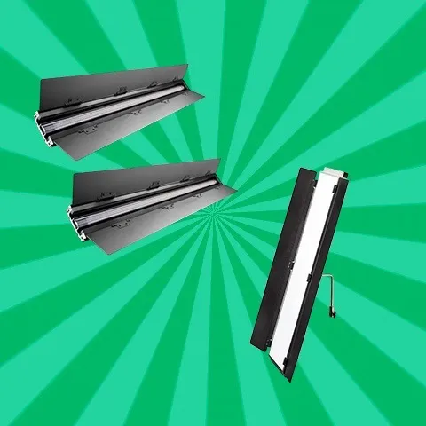 3 Leds Barra (2 bladelights, 1 Genaray SSL-MINI-B)