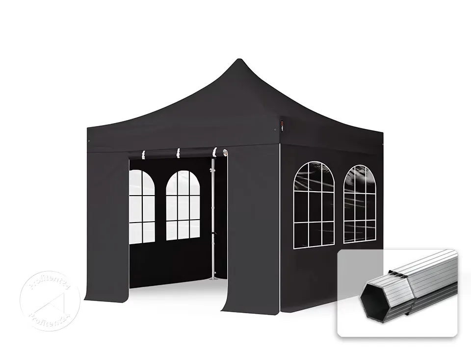 Easyup (party) tent 6x3 Zwart
