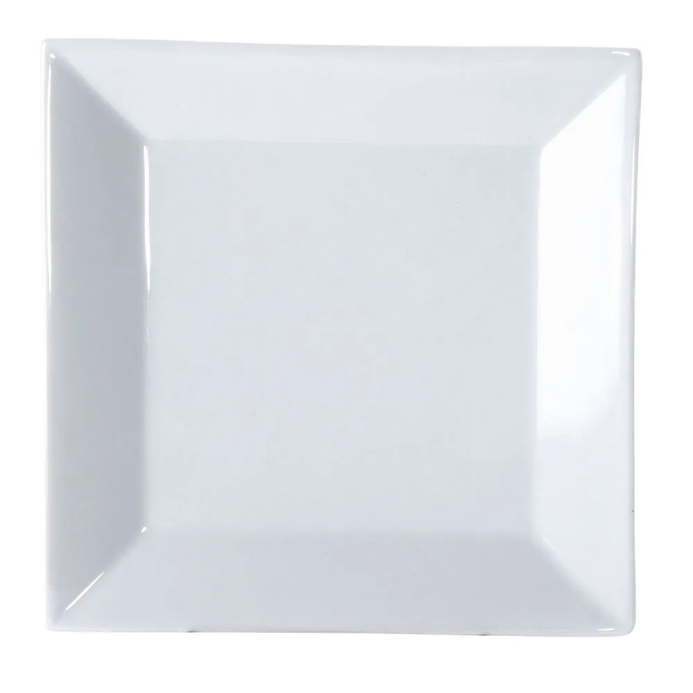 China-White-Bread/Dessert Plate- Square- 6 1/2 ''Please rinse or wipe free of food prior to returning