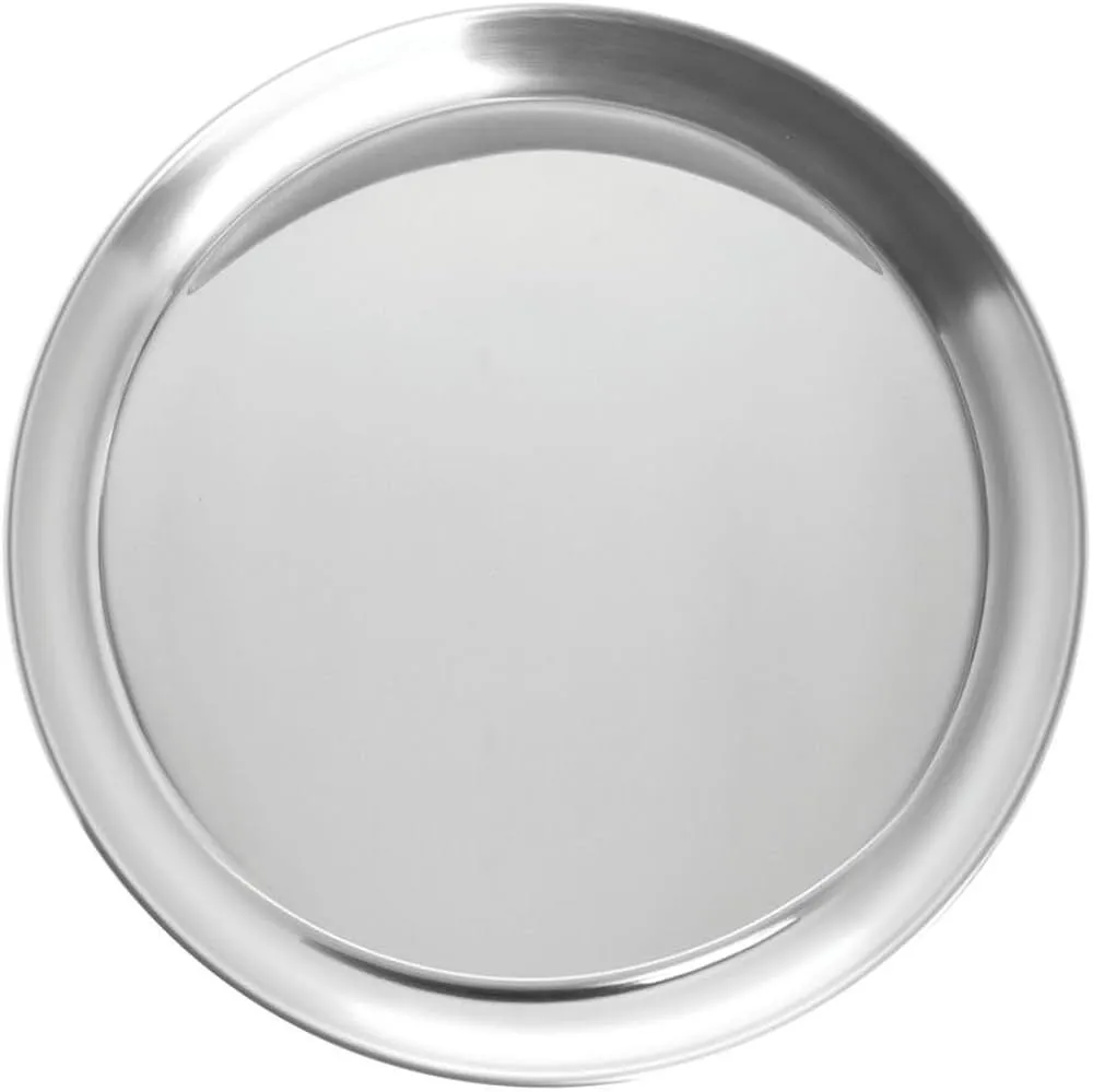 Round Silver Serving Tray