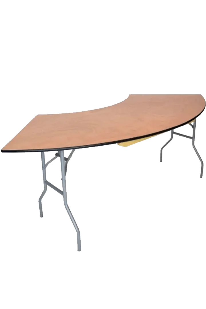 Wooden Serpentine Table 84" 