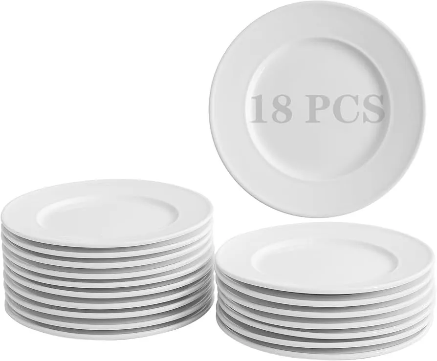 White Round Dessert Plate 