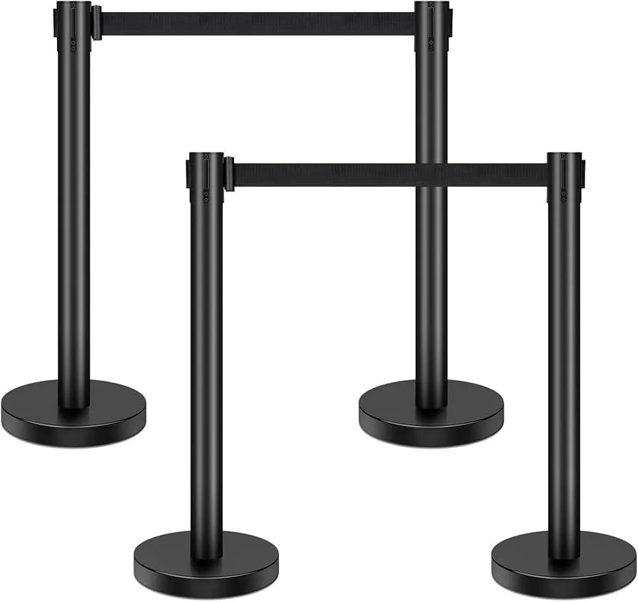 Black Crowd Control Barrier 