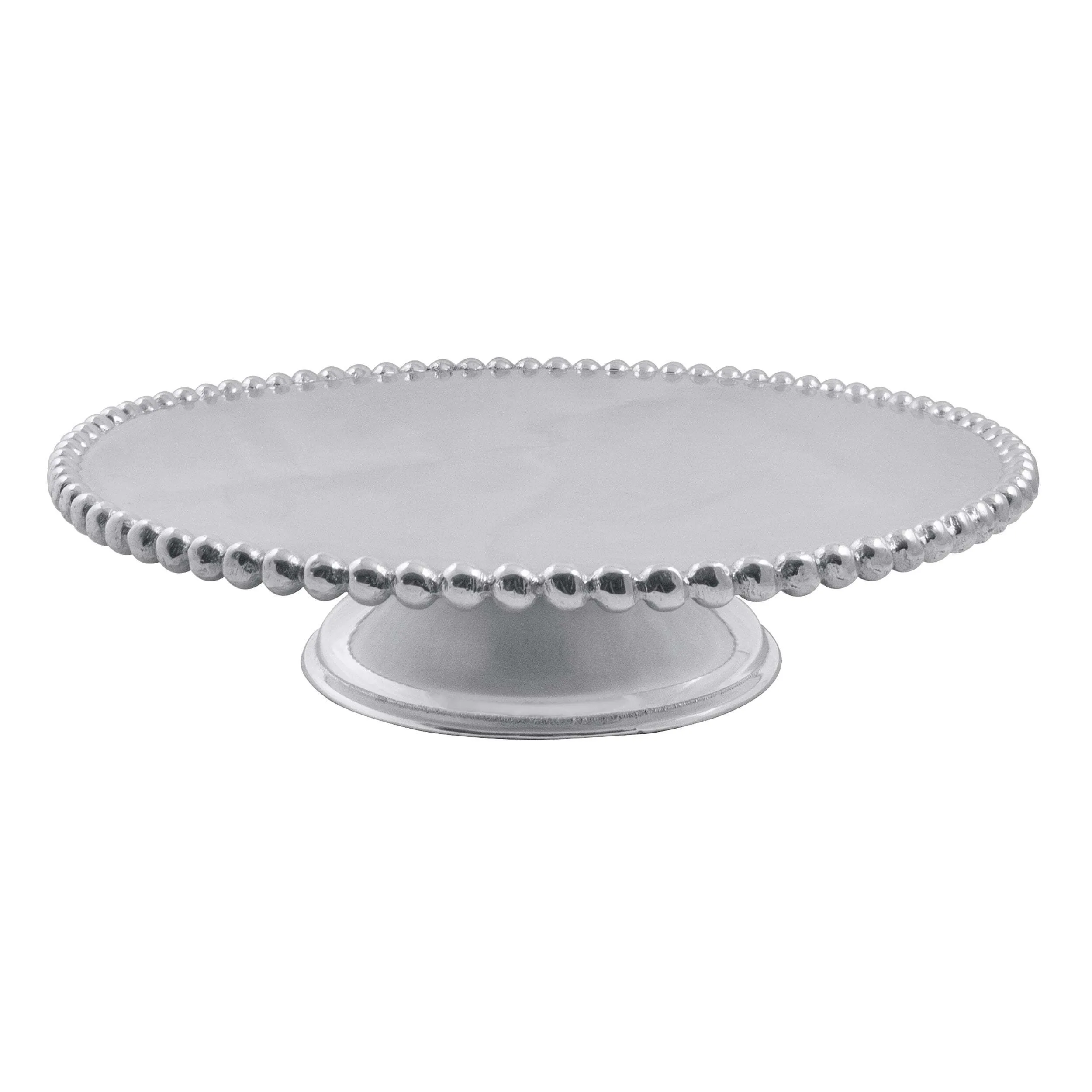 Beaded Round Cake Platter with Pedestal (12.5 Round) 