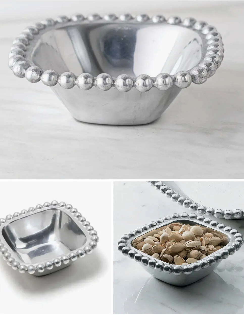 Beaded Sqaure Serving Dish (11.5 x 11.5)