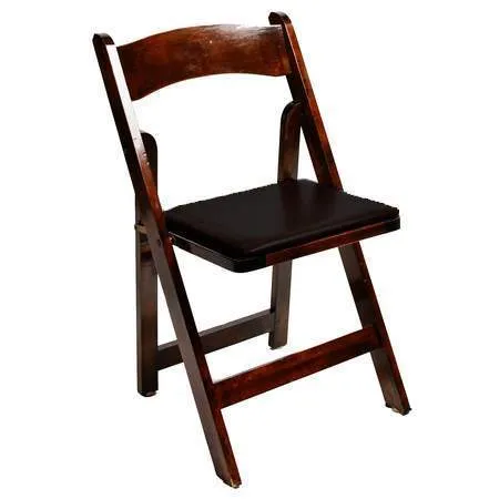 Padded Fruitwood foldable chairs