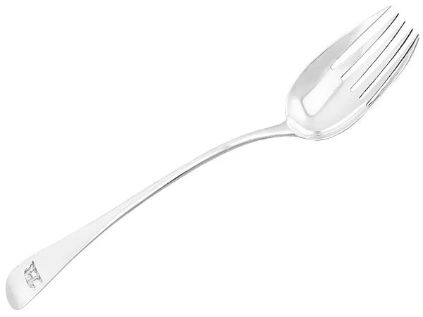 silver serving fork