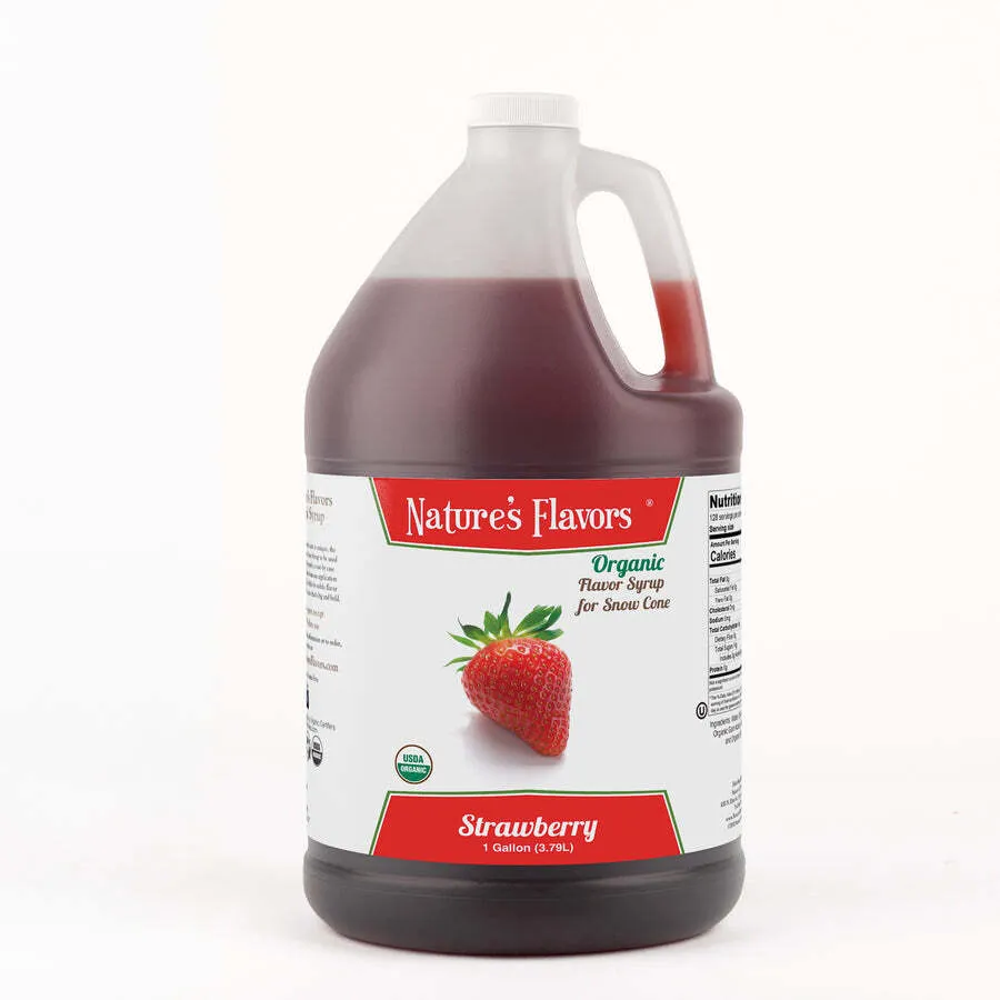 Strawberry Snow Cone Syrup 1 Gallon 