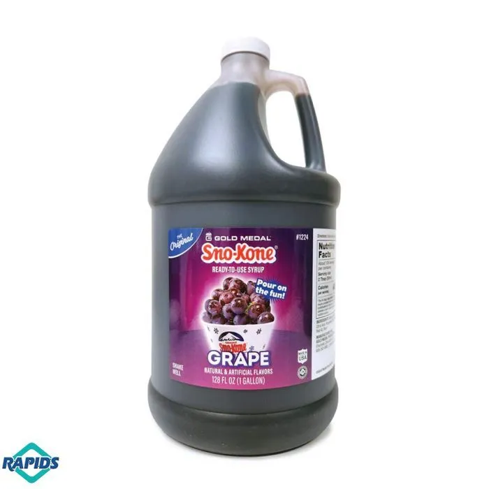 Grape Snow Cone Syrup 1 Gallon 